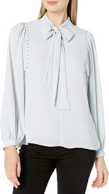 Silver Stone Blouses With Puffy Sleeves