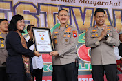 Festival Kuliner Rawon 5236 Porsi, Polres Probolinggo Raih Penghargaan Rekor MURI.