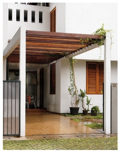 48 Desain Kanopi Modern pada Rumah Minimalis Rumahku Unik 
