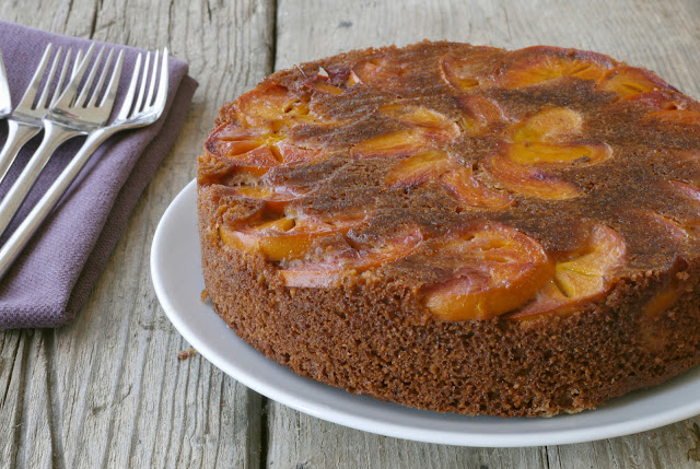 Spiced persimmon upside-down cake