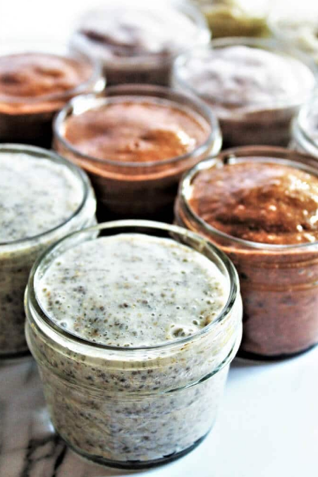 Easy Chia Seed Pudding - A quick and easy way to make chia seed pudding in a variety of flavors for snack or breakfast meal prep.