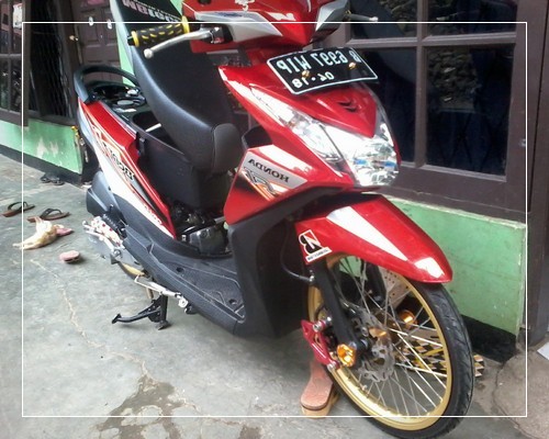 Foto modifikasi motor beat yang simple sederhana bagus 