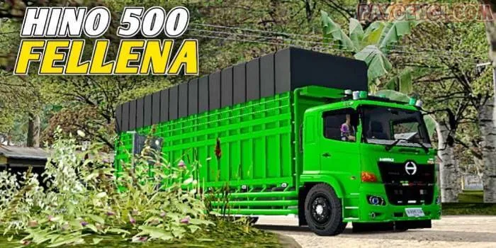 mod bussid truck hino 500 fellena