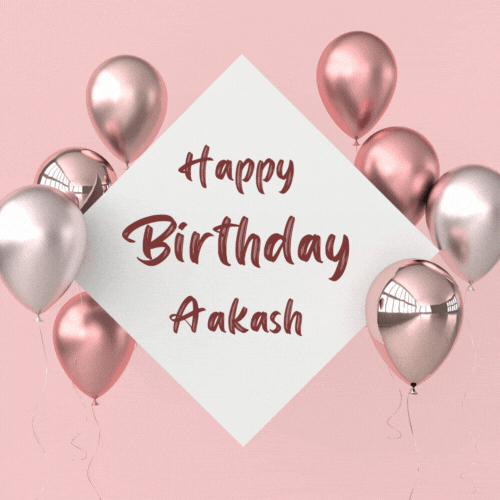 Happy Birthday Aakash (Animated gif)