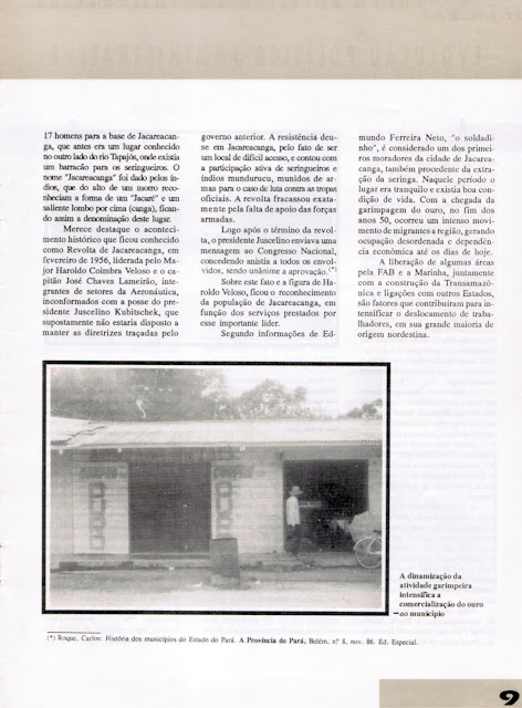 REVISTA NOVOS MUNICÍPIOS PARAENSES - MUNICÍPIO DE JACAREACANGA – 1993