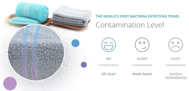 Mizu Towel Detects Bacteria