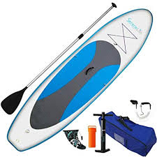 SereneLife Inflatable Stand Up Paddle Board (6 Inches Thick) Universal SUP Wide Stance w/ Bottom Fin for Paddling and Surf Control | Non-Slip Deck | Youth and Adult 