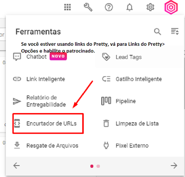 Links bonitos:  Se você estiver usando links do Pretty, vá para Links do Pretty> Opções e habilite o patrocinado.