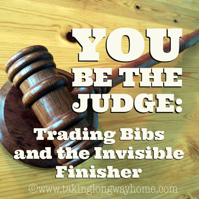 You Be The Judge: Trading Bibs and an Invisible Finisher