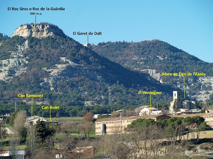 Panoràmica del Santuari de la Mare de Déu de l'Ajuda i del Roc Gros