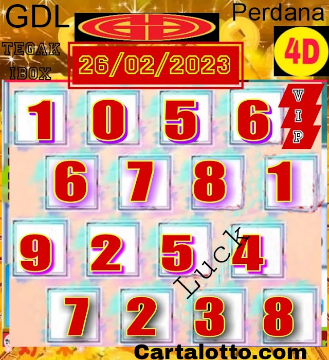 Carta Lotto 4D GDL Best VIP Chart For Thirsday 