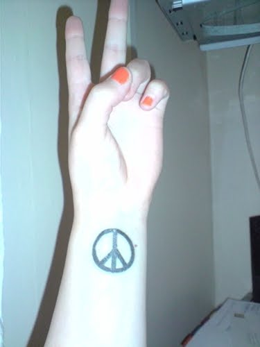 peace sign tattoo designs