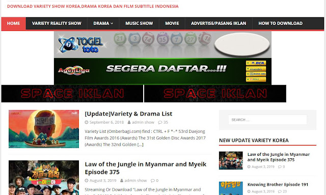 Situs Download Drama, Film, dan Variety Show Korea Subtitle Indonesia Terbaru