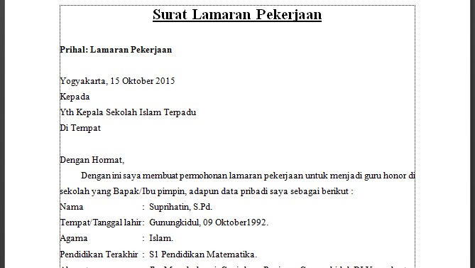 31 Contoh Surat Lamaran Kerja Kurir Lazada