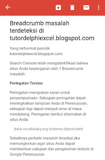 Email Error Breadcrumb Google Search Console