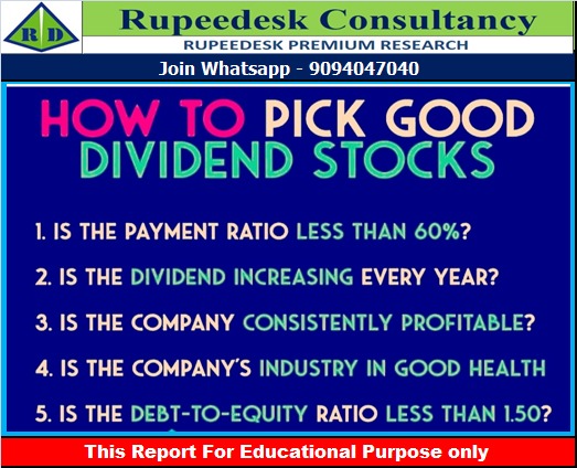 How To Pick Good Dividend Stocks - Rupeedesk Training