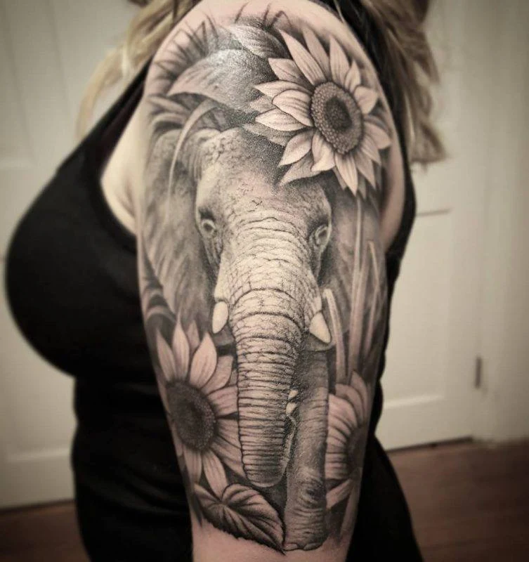 Imagen de un tatuaje de elefante