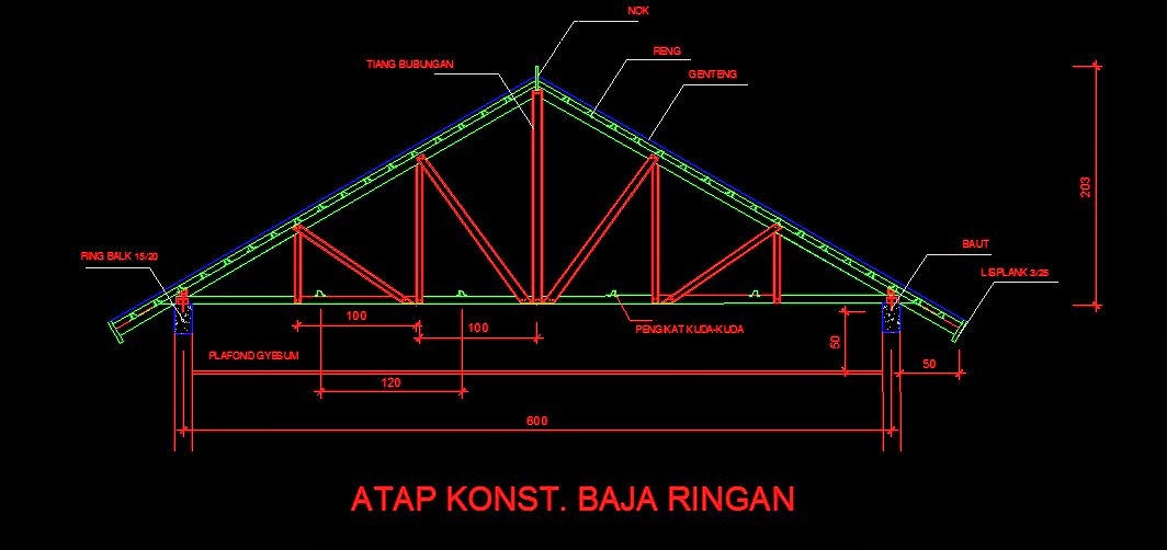 Most Wanted 13 Detail Atap Baja Ringan  Dwg Viral 