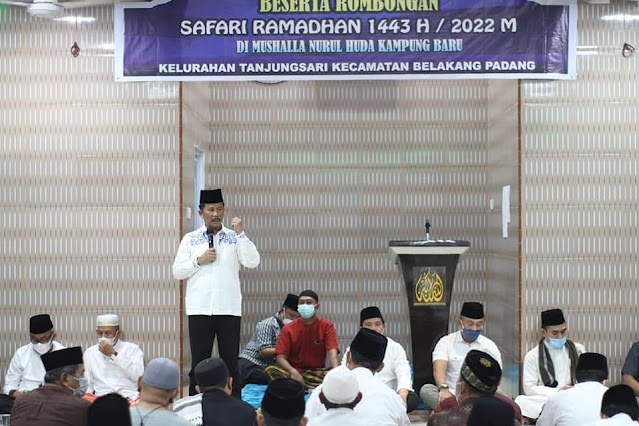 Rudi bersama Jefridin Melakukan Safari Ramadhan di Kecamatan Belakangpadang