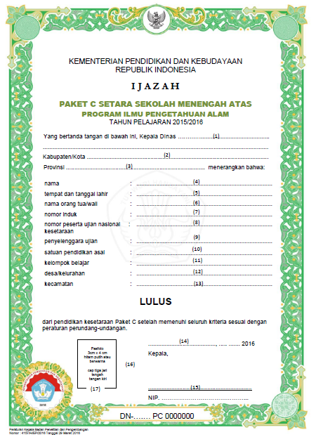 Petunjuk Penulisan Ijazah 2021 IDsalim com