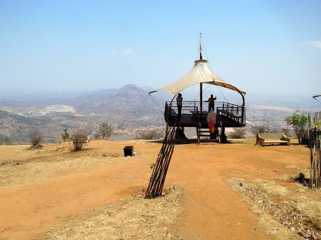 Shaded viewing points on top of Nandi Hills