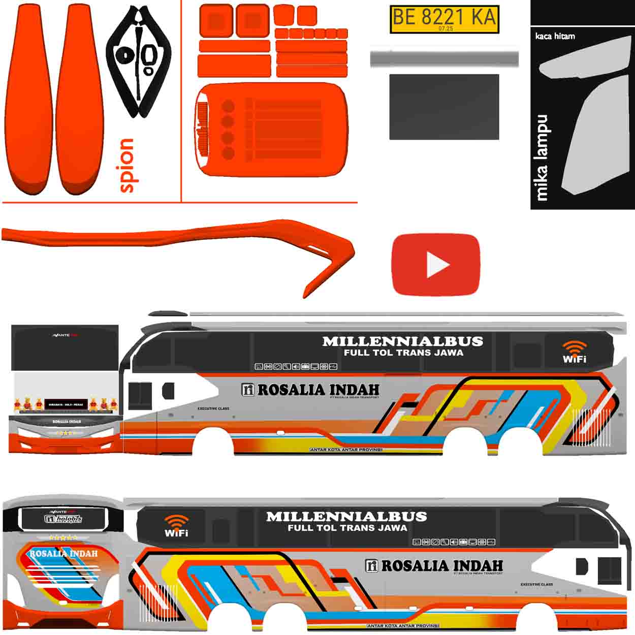 livery bussid avante h9 rosalia indah