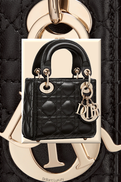 ♦Dior micro Lady Dior black cannage lambskin bag #dior #bags #brilliantluxury