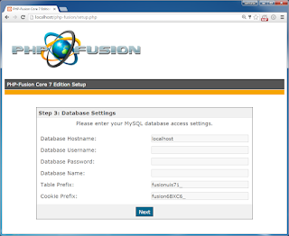 Install PHP-Fusion 7 PHP CMS on windows XAMPP tutorial 12