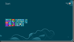 The zoomed out view of the Start screen