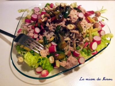 Illustration de la salade croquante au thon