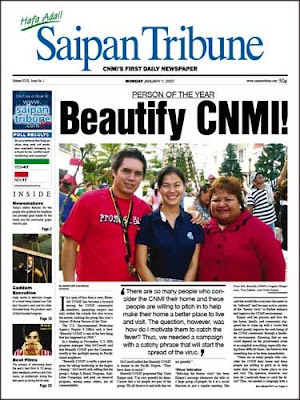 Saipan Tribune Front Page