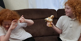 two boys playing Don't Upset The Llama