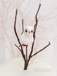 cake owl sugar paste