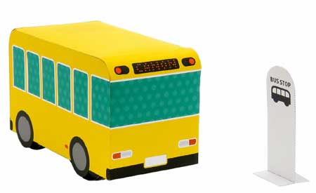 Elastic-powered Bus Papercraft