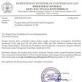 Surat Edaran Resmi Program Bantuan Pemerintah untuk Peningkatan Kualifikasi Akademik S1/D4 Tahun 2019 bagi guru TK, SD, SMP, SMA, SMK, dan SLB