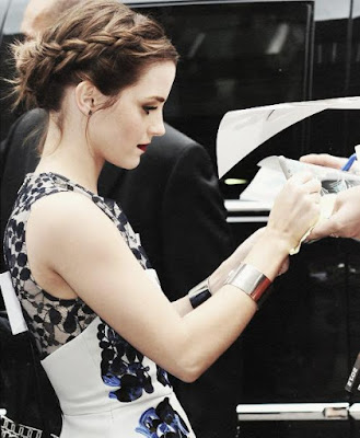 Emma Watson braided updo hairstyle