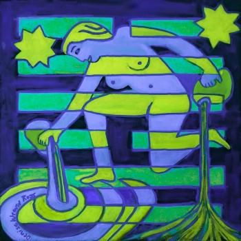 Tui (58) - I Ching painting by Denise Weaver Ross
