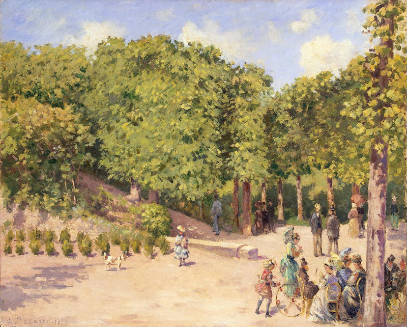 Town Park in Pontoise by Camille Pissarro - Landscape Paintings from Hermitage Museum