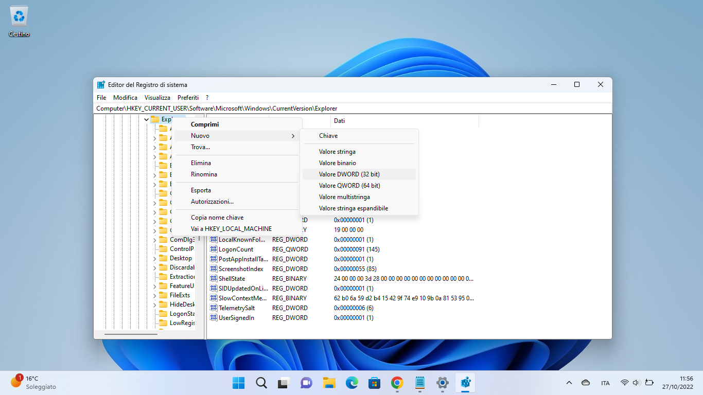 Windows 11 nasconde una taskbar compatta | Come abilitarla