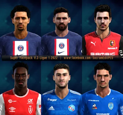 Super Facepack V.3 Ligue 1 2022 For PES 2013