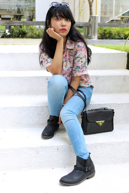 pink floral top