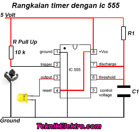 Rangkaian timer dengan ic 555