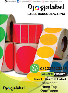 Label Barcode Roll Warna