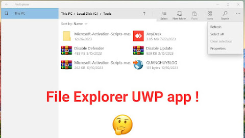 Truy cập File Explorer UWP ẩn trên Windows 10 và 11
