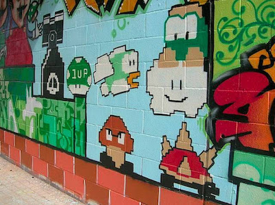 Super Mario Bros Street Art Seen On www.coolpicturegallery.us