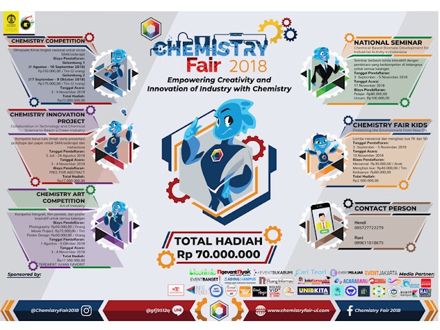 Ayo, Ikuti Aneka Kompetisi Chemistry Fair 2018 Universitas Indonesia