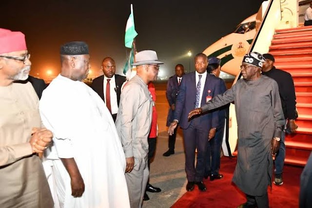 President Bola Tinubu Returns To Nigeria Finally.