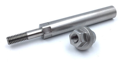 Custom 316L Machined Hardware - 6MM X 1.0M Thread & Straight Nurl Application On The Nut