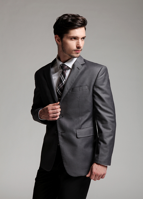 gray suit