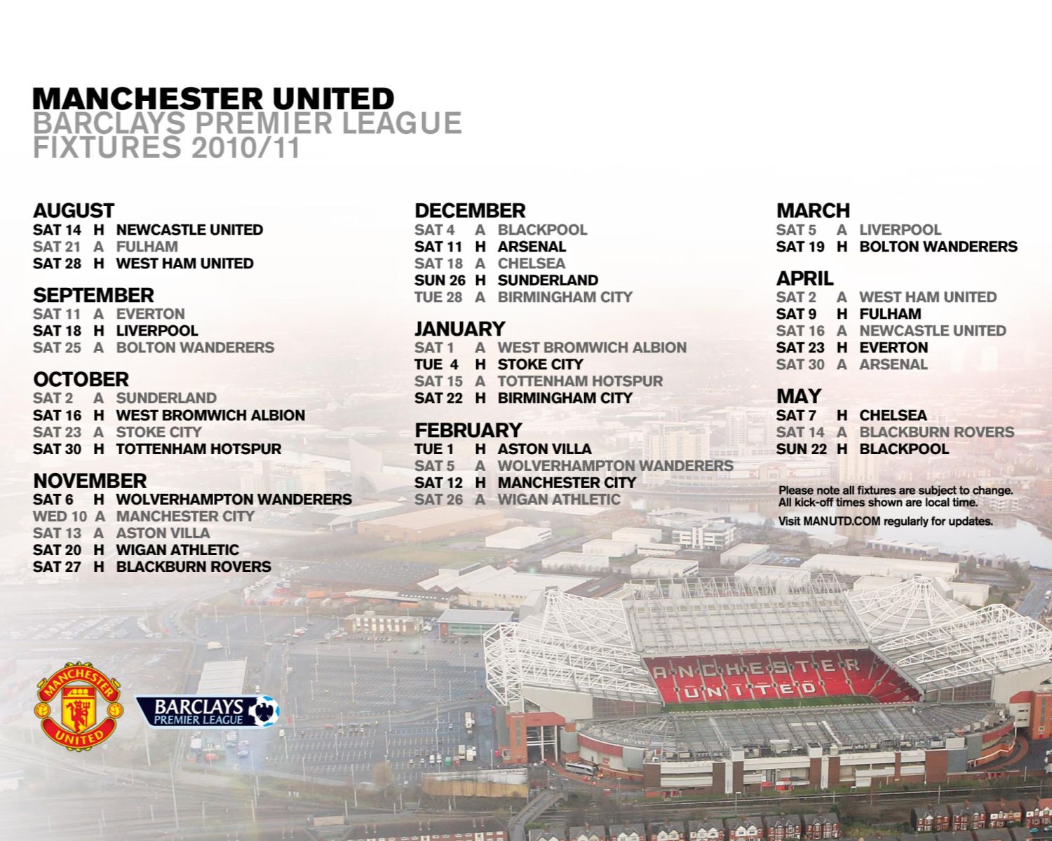 Man Utd Fixtures Premier League : Man Utd Fixtures Epl ...